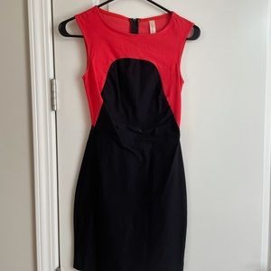 Black and Pink Bodycon Dress